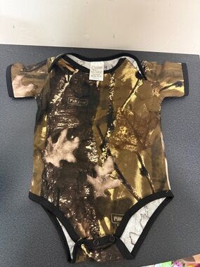 Purebaby Kids Gold & Brown Camouflage One-Piece Bodysuit